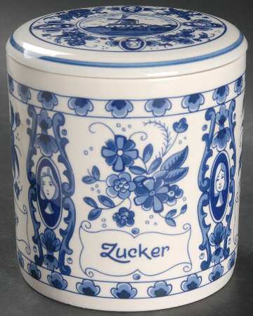 Delfts Blue Sugar Canister & Lid