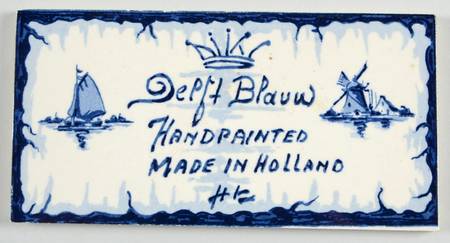 Delfts Blue 6" Advertising Wall Tile