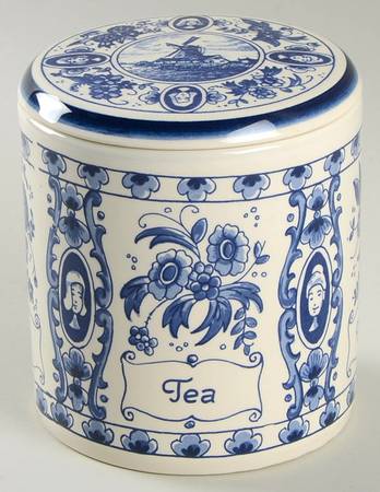Delfts Blue Tea Canister & Lid