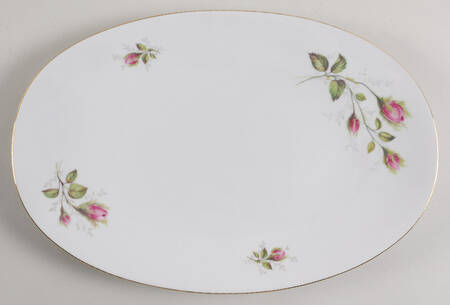 Moss Rose (Smooth) 12" Oval Serving Platter