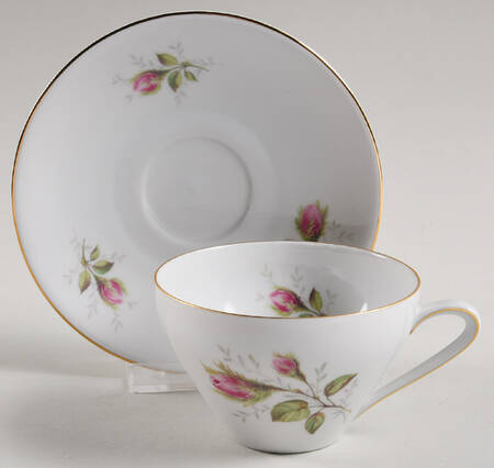 Moss Rose (Smooth) Flat Cup & Saucer Set