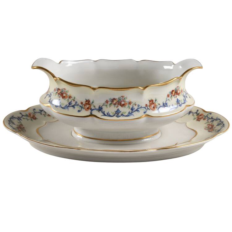 Schleiger 929a Gravy Boat with Attached Underplate