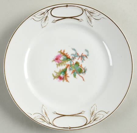 Moss Rose (Gold Trim, No Verge) Cake Plate