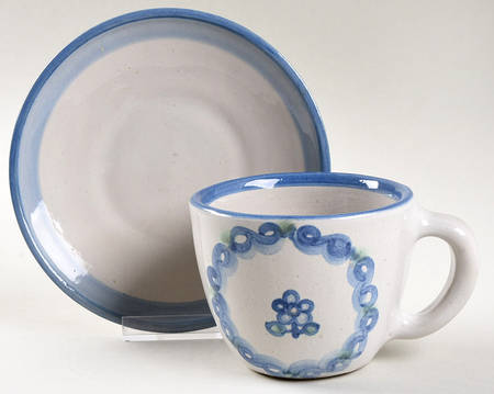 Bluette Flat Cup & Saucer Set