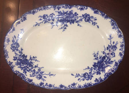 Millais Blue 12" Oval Serving Platter