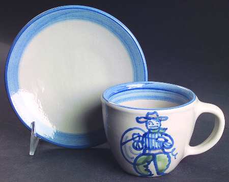 Cowboy Flat Cup & Saucer Set
