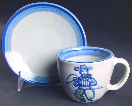 Cowboy Flat Cup & Saucer Set