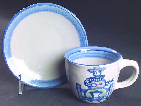 Cowboy Flat Cup & Saucer Set