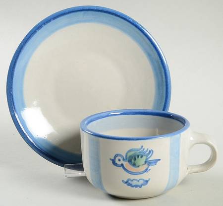 New Bird Flat Cup & Saucer Set