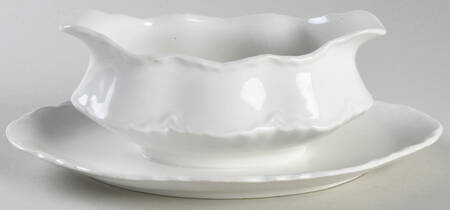Republic (Also A Shape) Gravy Boat with Attached Underplate