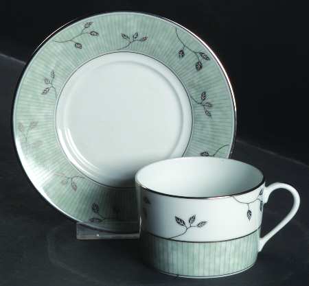 Matin De Jade Flat Cup & Saucer Set