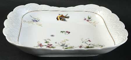 Meadow Visitors (Blank 211) 10" Rectangular Vegetable Bowl