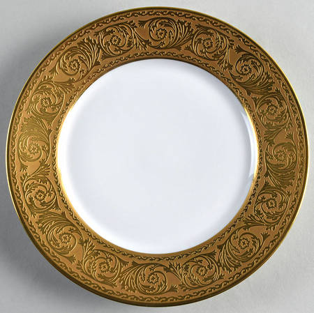 Versailles Gold Dessert/Pie Plate