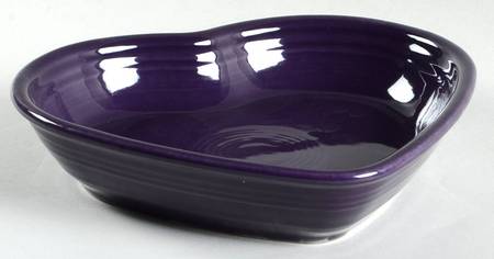 Fiesta Plum (Intro 2001) 7" Heart Shaped Bowl