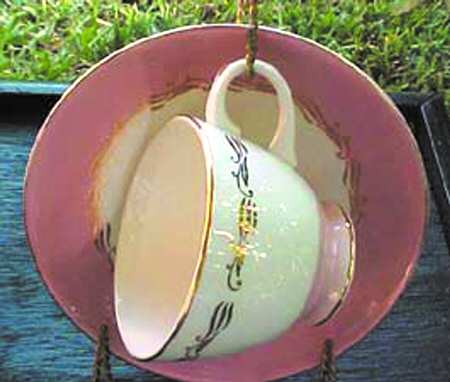 Sunrise Footed Cup & Saucer Set