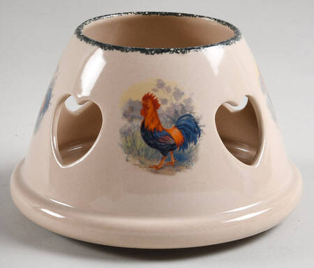 Rooster Ceramic Shade for Glass Candle Jar