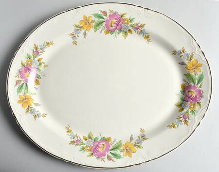 Spring Wreath 15" Oval Serving Platter