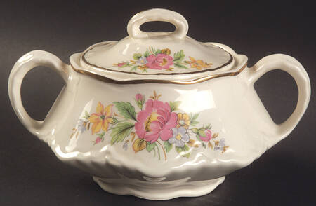 Spring Wreath Sugar Bowl & Lid