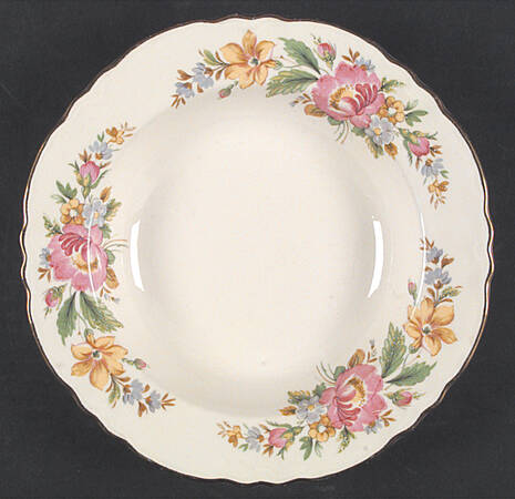 Spring Wreath Rim Soup Bowl