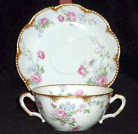 Schleiger 261-3 Flat Cream Soup Bowl & Saucer Set