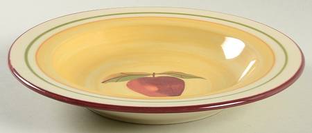 Russet Apple Large Rim Soup Bowl