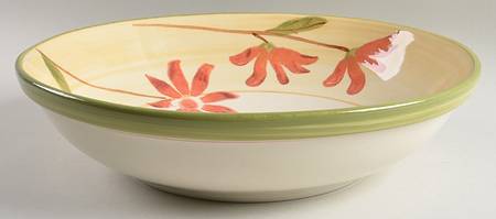 Scarlet Blossoms 13" Pasta Serving Bowl