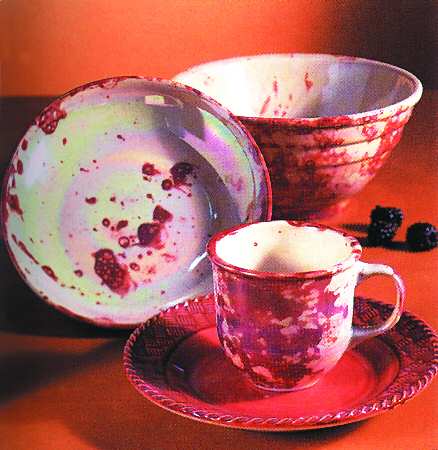 Lusterware Bubbles Red by Hartstone