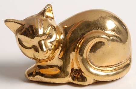 Harlequin White (Tablefair Shape) Cat Figurine