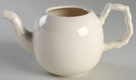 Creamware Solid Small Teapot No Lid