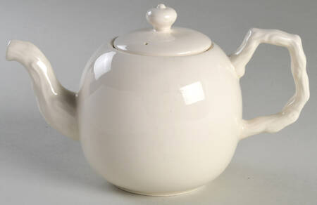 Creamware Solid Small Teapot & Lid