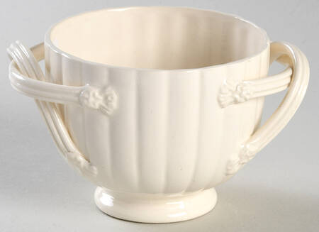 Creamware Solid Sugar Bowl No Lid