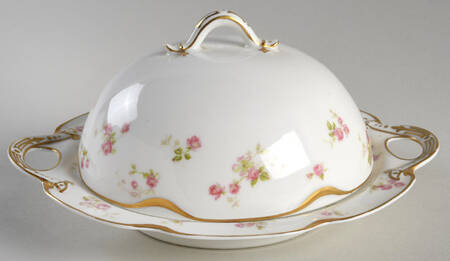 H1702 Round Covered Butter with Strainer