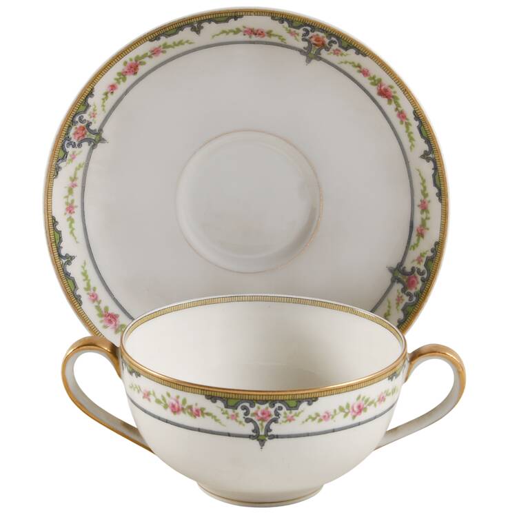 Schleiger 618-1 Bouillon Cup & Saucer by Haviland