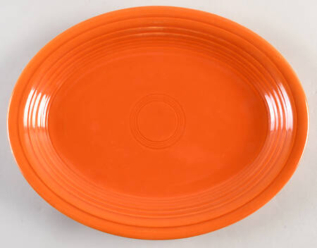 Fiesta Mango Red (Orange) (Ironstone) 12" Oval Serving Platter