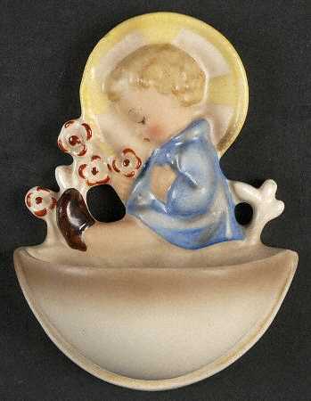 Child with Flowers Holy Water Font by M.I. Hummel
