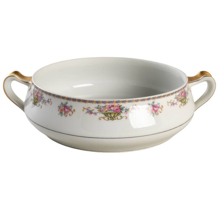 Commodore (Orange Trim) Round Vegetable No Lid