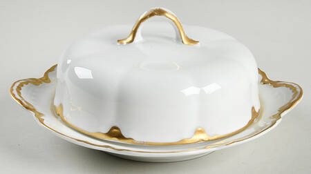 H1768 Round Covered Butter with Strainer