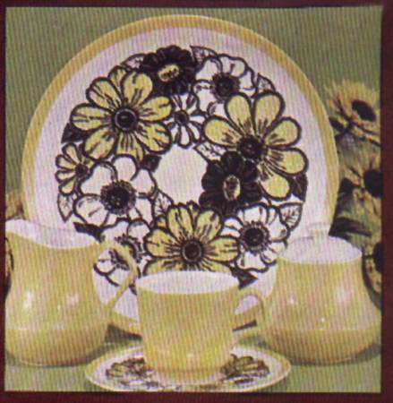 Sunflower Footed Cup & Saucer Set