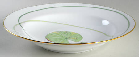 Nil (Gold Trim) 11" Deep Round Platter