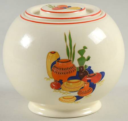 Mexicana (Kitchen Kraft, Red Band) Small Covered Jar & Lid