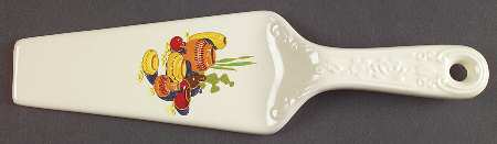 Mexicana (Kitchen Kraft, Red Band) Solid Ceramic Pie/Cake Server
