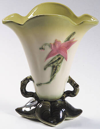 Woodland Chartreuse Pink (Glossy) 8" Handled Vase