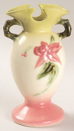 Woodland Chartreuse Pink (Glossy) 7" Handled Vase