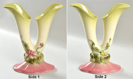Woodland Chartreuse Pink (Glossy) Double Bud Vase