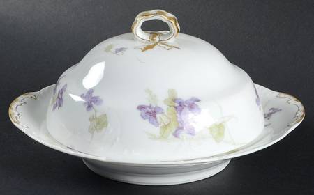 Schleiger 253-1 Round Covered Butter with Strainer