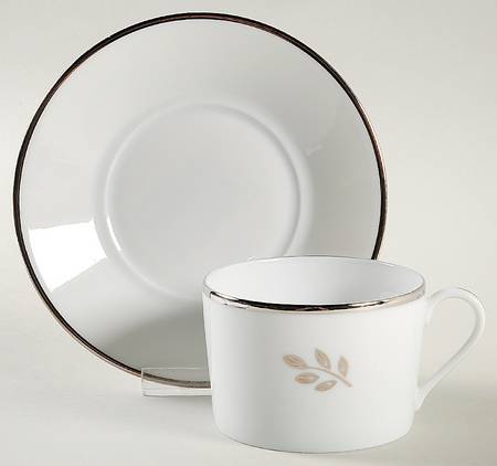 Florentine Platinum Flat Cup & Saucer Set
