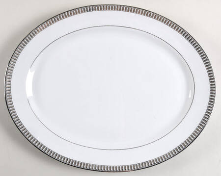 Plumes Platinum 15" Oval Serving Platter