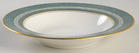 Mosaic Green Rim Soup Bowl