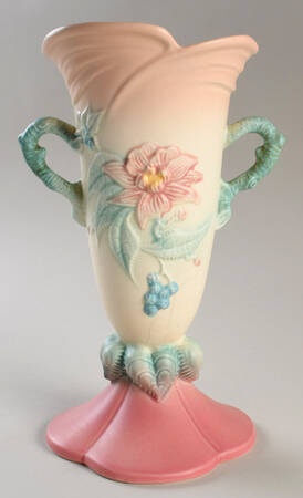 Woodland-Dawn Rose (W Series) 10" Handled Vase