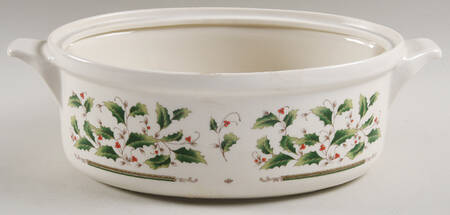 HHD2 (Gold "H" Mark) 2 Quart Oval Covered Casserole No Lid by Holly Holiday